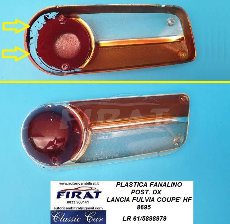 PLASTICA FANALINO LANCIA FULVIA COUPE' POST.DX (8695)